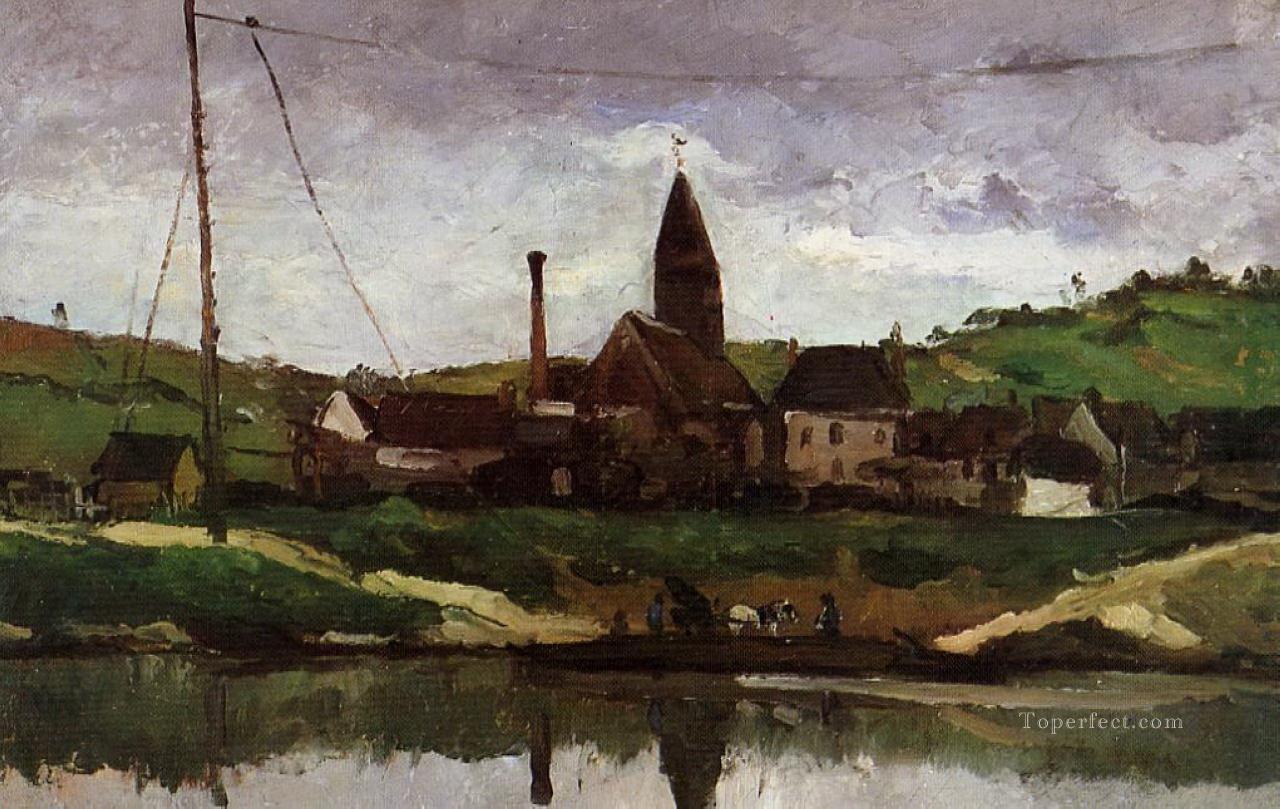 Vista del paisaje de Bonnieres Paul Cezanne Pintura al óleo